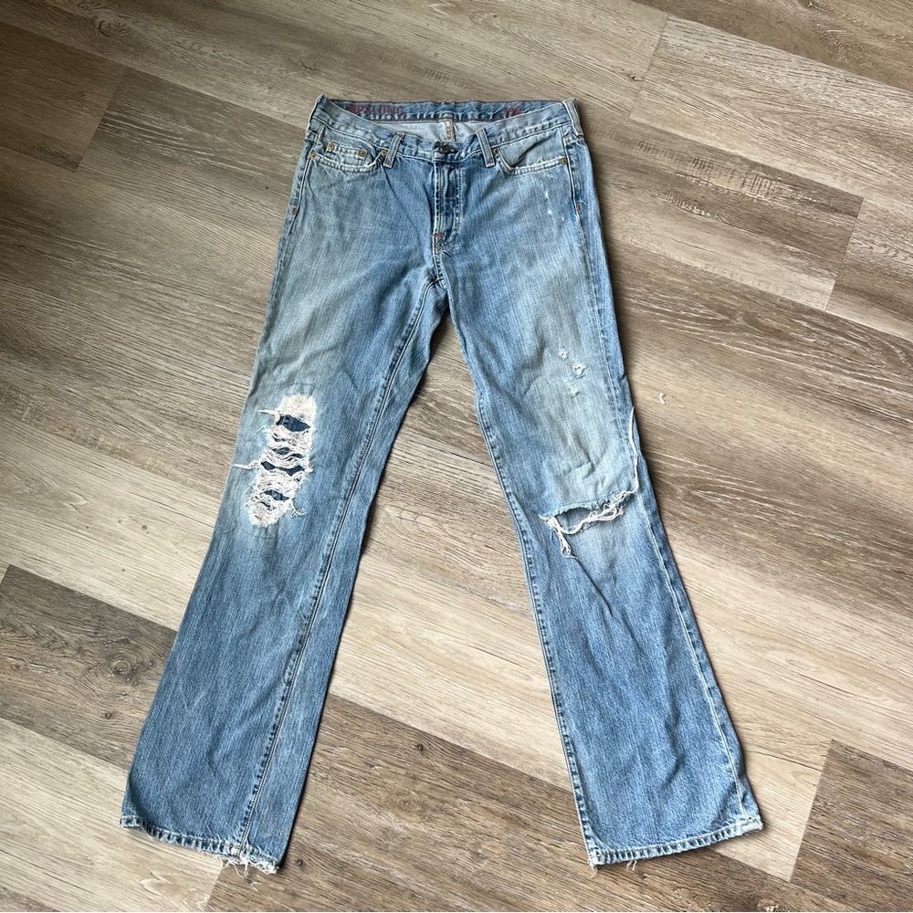 VNTG J.Crew Hipslung Distressed jeans